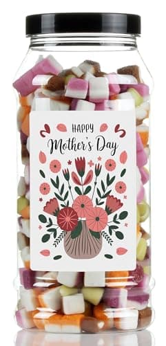 Image of Mothers Day Dolly Mixtures Sweet Gift Jar by Just Treats - Blooming with Love - J8