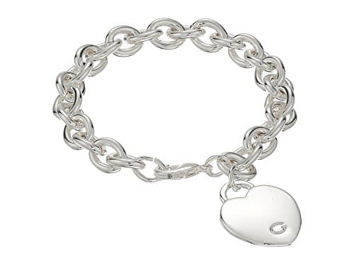 Image of GUESS "Basic G Logo Heart Link Bracelet One Size
