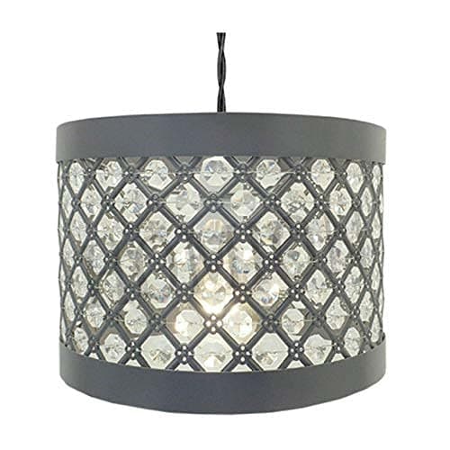 Image of Moda Style Ceiling Light Shade Acrylic Pendant Crystal Bead (Moda Grey)