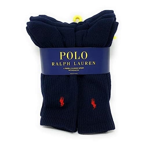 Image of POLO RALPH LAUREN Men's Modern Crew Socks, Navy, One Size