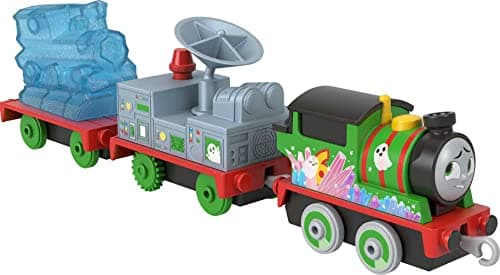 Image of Fisher-Price Thomas & Friends Old Mine Percy die-cast Push-Along Toy Train Engine