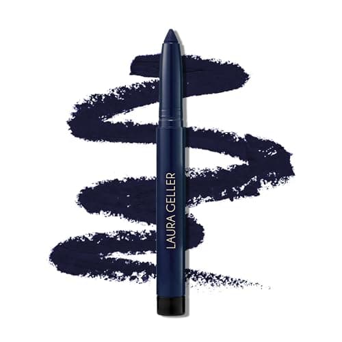 Image of LAURA GELLER NEW YORK Longwear Kohl Kajal Eyeliner Pencil (Midnight Blue Kohl) Hydrating & Vibrant Pencil With Built in Sharpener For Expert Precision, Glides On Effortlessly, Kajal Eyeliner