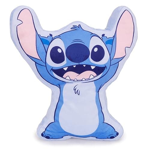 Image of Toyland® 33cm (13”) Blue Stitch Plush Pillow - Super Soft, Decorative, Cute, Cuddle Cushion for Kids - Bedroom, Sofa & Office Accessory
