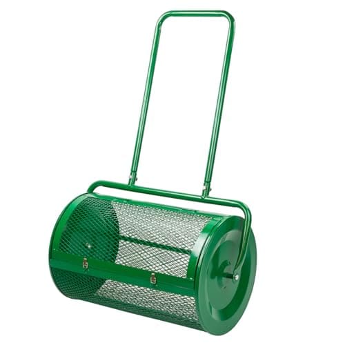 Image of KCT 27" Inch Garden Lawn Compost Roller Spreader Top Dressing, 76L Peat Moss, Topsoil, Fertiliser Spread