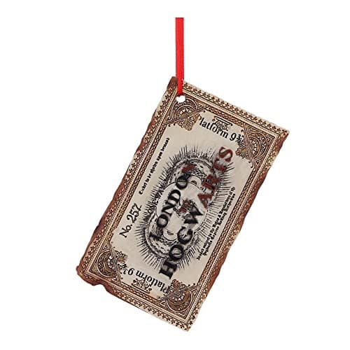Image of Nemesis Now Officially Licensed Harry Potter Hogwarts Express Ticket Hanging Ornament 9.5cm, Cream