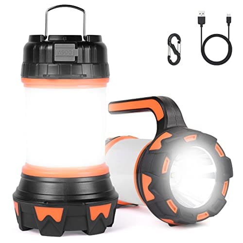 Image of flintronic Rechargeable Camping Lantern, Superbright 1000 Lumen Camping Light, 6 Mode LED Torch Outdoor Searchlight Tent Light, Waterproof Emergency Light with 3600mAh Power Bank for Hiking, Fishing
