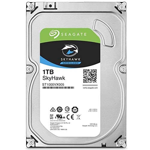 Image of Seagate 1 TB 3.5-Inch SkyHawk Internal Hard Drive for 1-64 Camera Surveillance Systems - Silver
