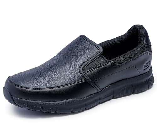 Image of Skechers Men's Nampa-Groton Food Service Shoe, Black, 8.5 UK