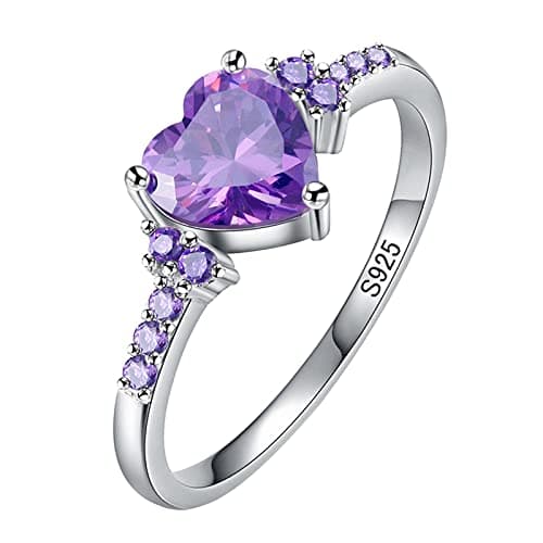 Image of Rings Women Silver - 14k White Gold 925 Sterling Silver Rings for Women Dainty Bow Promise Wedding Engagement Ring Mothers Day Birthday Gifts for Mum Her