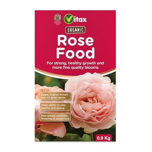 Image of Vitax Organic Rose Food, Specially Tailored Nutrient Mix, Slow Release, 100% Organic, For Healthy Leaves And Bigger Blooms Of Flowers- 900G