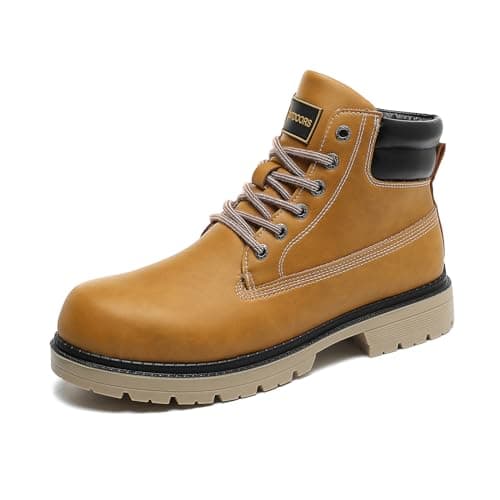 Image of Bella Bays Men's Chukka Ankle Boots, Waterproof Hiking Boots, Lightweight, Non Slip Lace Up Walking Booties Brown 11.5 UK