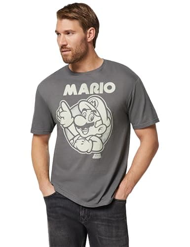 Image of Nintendo Men's So Mario T-Shirt, Charcoal, XL