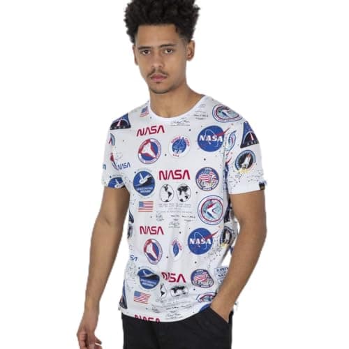 Image of Alpha Industries NASA AOP T-Shirt for Men White