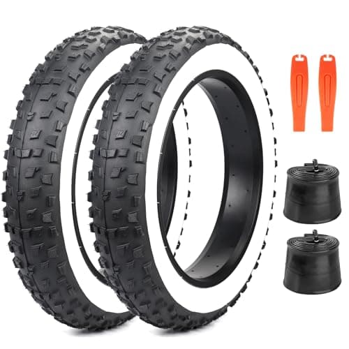 Image of GRELiving 20x4.0 Fat Tyre Bike Tires (2-Pack) - Premium 20" x 4.0 All-Terrain Tyres for E-Bike/MTB/Gravel Bikes - 98-406 Compatible