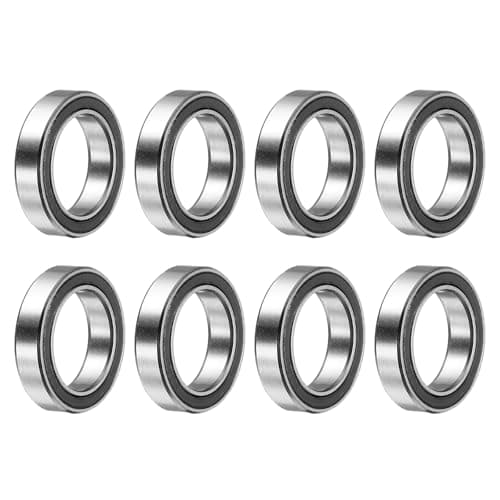 Image of sourcing map 8pcs 6701-2RS Deep Groove Ball Bearings 12x18x4mm Chrome Steel Bearing Double Sealed Precision Bearings, P6(ABEC3)