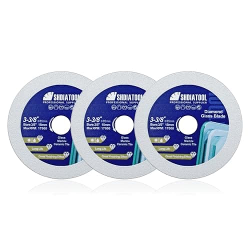 Image of SHDIATOOL Diamond Glass Cutting Disc 85mm Saw Blade, Ultra-Thin Cut Off Wheel for Tile Ceramic Porcelaim Marble 85mm(3 of Pack)
