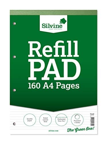Image of Silvine A4 Refill Pad - Narrow Lined (160 Pages) Single