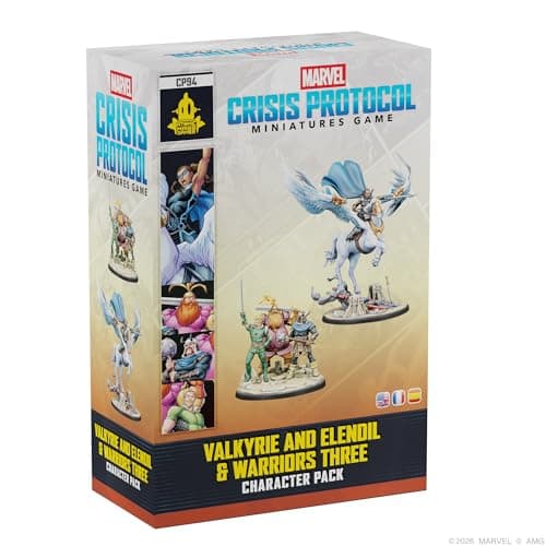 Image of Asmodee | Marvel: Crisis Protocol Valkyrie on Aragon & Warriors Three | Miniatures Game | Ages 14+ | 2 Players | 90 Minutes Playing Time