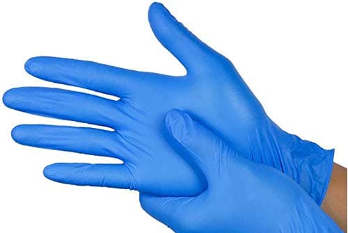 Image of BOX OF 100 Strong Quality BLUE Vinyl Powder Free EXTRA LARGE Gloves |Latex Free - Food Safe - Ambidextrous |MULTI PURPOSE GLOVES XL SIZE AQL 1.5 EN455 CLASS 1