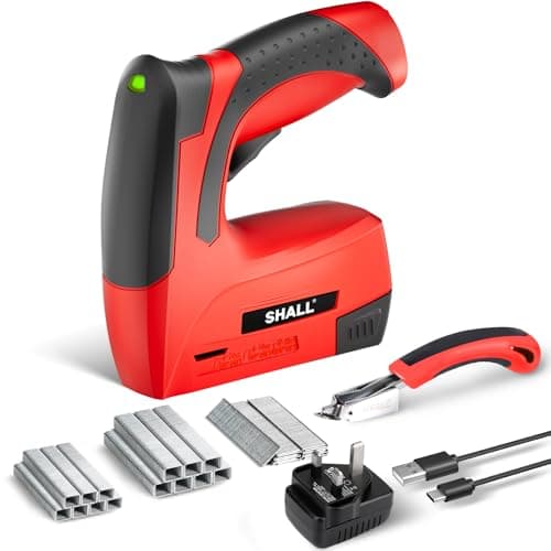 Image of SHALL 4V Cordless 3in1 Brad Nailer/Stapler Kit, Cordless Decorative Stapler with 2500 Staples,Pistola de grapas eléctrica 3 en 1
