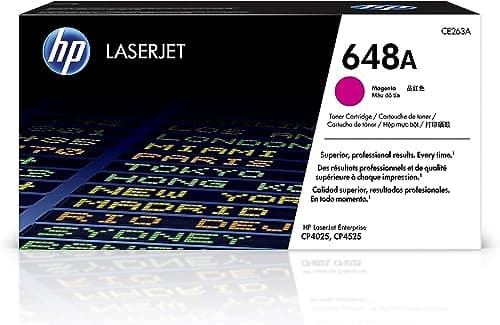 Image of HP CE263A 648A Original LaserJet Toner Cartridge, Magenta, Single Pack