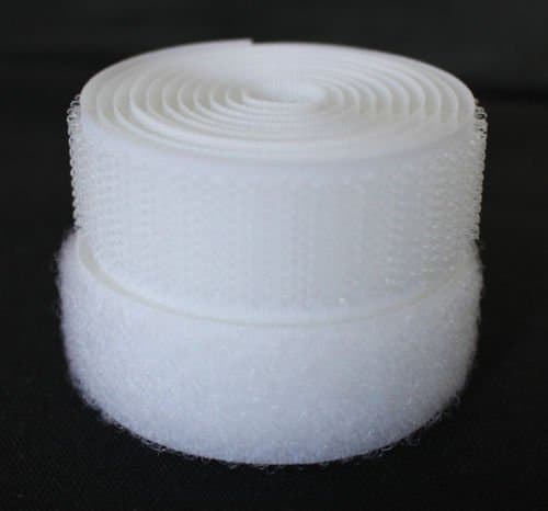 Image of Birsppy White 20mm Sew-on Hook & Loop tape Alfatex® Brand supplied by the Velcro Companies - various lengths (1m)