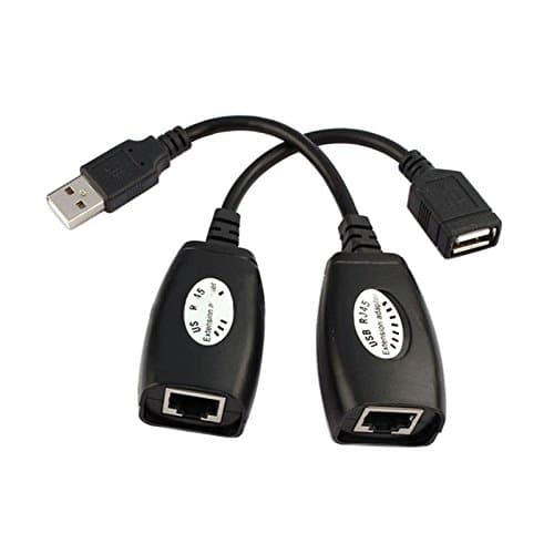 Image of USB Over RJ45 Ethernet LAN Cat5e/6 Cable Extension Extender Adapter Set
