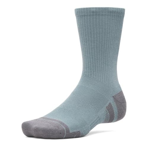 Image of Under Armour Mens UA Performance Tech 3 Pack Crew Socks Blue/grey 7.5-12