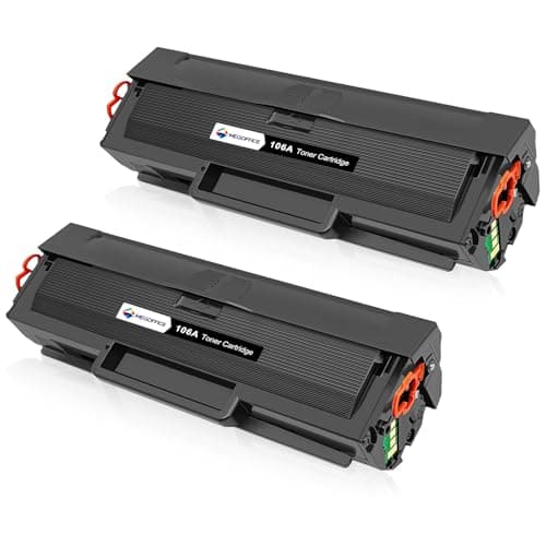 Image of MEGOFFICE 106A W1106A Black Toner Compatible for HP 106A Toner cartridge Compatible for HP Laser 107W 107A 107R MFP 135WG 137FWG 135A 135R 135W 137FNW(2 Black)