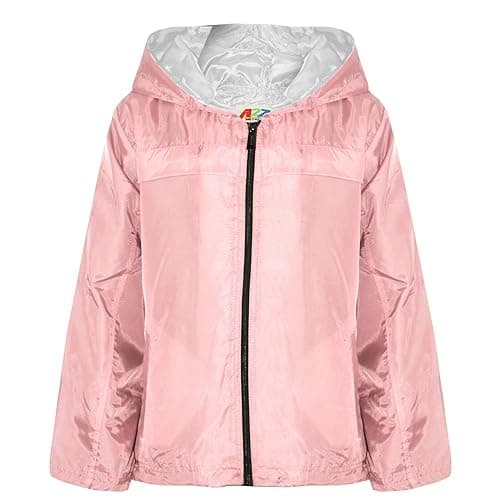Image of A2Z 4 Kids Girls Boys Raincoats Jackets Kids Lightweight Kag Mac- Raincoat Jacket 449 Baby Pink 9-10