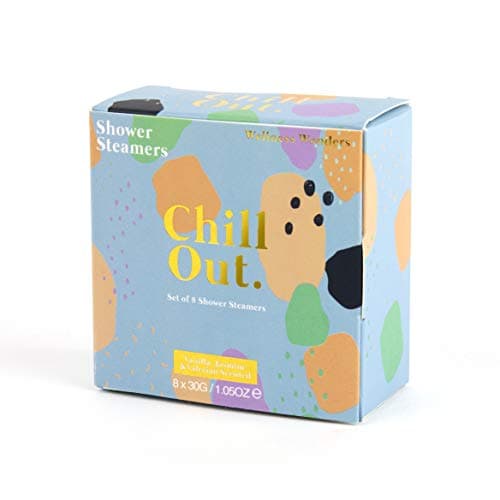 Image of Chill Out Shower Steamers - Vanilla and Jasmine Scented Wellness Wonders - Pack of 8 Shower Bombs - Pampering Gift Idea