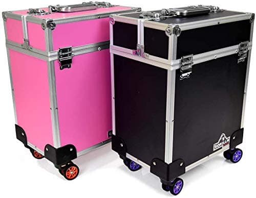 Image of Gorilla GC-340 Cosmetics Makeup Beauty Nail Salon Hairdresser Trolley Case Black Pink (Black)