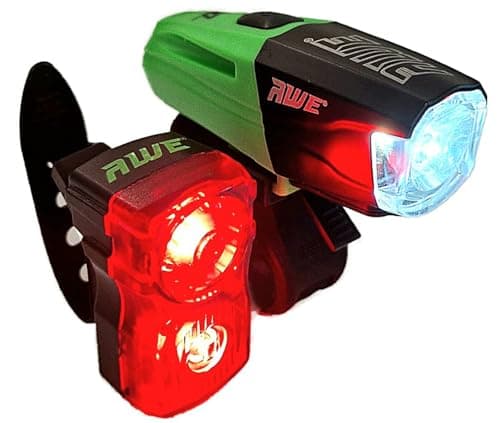 Image of AWE® AWEBright™ 740 LUMENS EXTREMELY BRIGHT USB Rechargeable Bicycle Light Set 700 Lumen front & 2 x 0.5W Rear