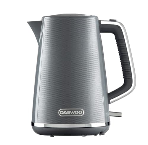 Image of Daewoo Stirling Collection, Jug Kettle 1.7 Litre, User Friendly, Easy Cleaning, Safety Features, 360° Swivel Base, Extra Wide Opening Lid, Water Level Gauge, Part Of A Collection, Grey