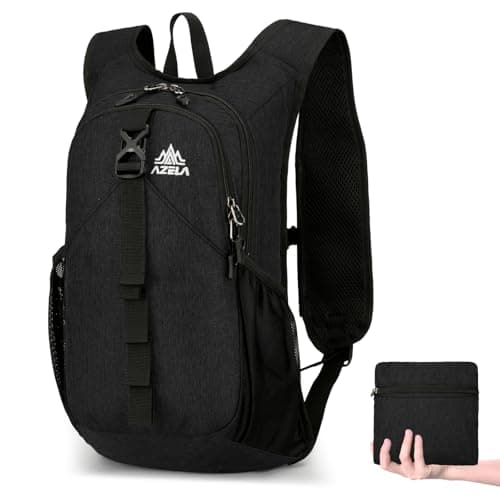 Image of TRIWONDER 15L Lightweight Foldable Backpack Packable Rucksack for Men Women, Water Resistant Hiking Daypack for Travel Camping Cycling Outdoor Sports (Black)