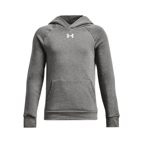 Image of Under Armour Boys Ua Rival Fleece Hoodie Sweatshirt, Castlerock Light Heather, M EU