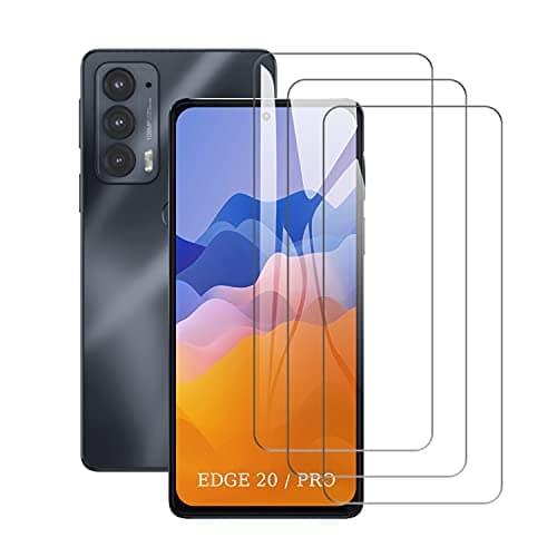Image of SCL Screen Protector for Motorola Edge 20/20 Pro Screen Protector Moto Edge 20/20 Pro Tempered Glass Film [3-Pack], Anti-Scratch, Less-Fingerprint, Case Friendly, 9H