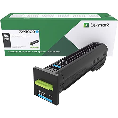 Image of Lexmark 72K10C0 CS820, CX820, CX825, CX860 Cyan Return Program Cartridge Toner