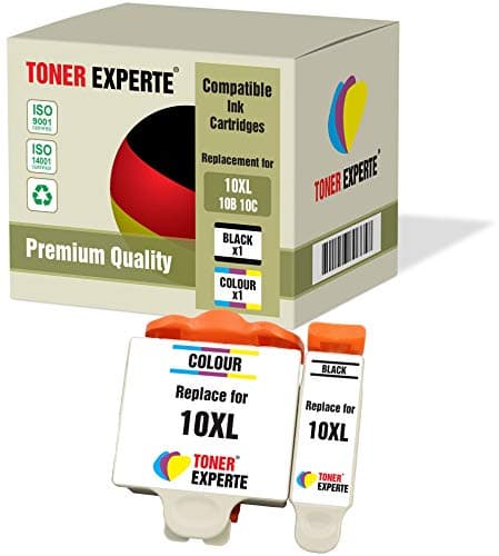 Image of TONER EXPERTE Set of 2 XL Compatible Kodak 10XL (10B 10C) Premium Ink Cartridges for Kodak ESP 3 5 7 9 3250 5210 5250 6150 7250 9250 Hero 6.1 7.1 9.1 EasyShare 5100 5200 5300 5500 (Black, Colour)