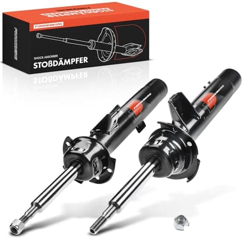 Image of Frankberg 2x Shock Absorber Strut Front Left Right 521mm Gas pressure Compatible with 3 Series Touring E91 3 Series E90 3 Series Cabriolet E93 Replace# 310982, 310983