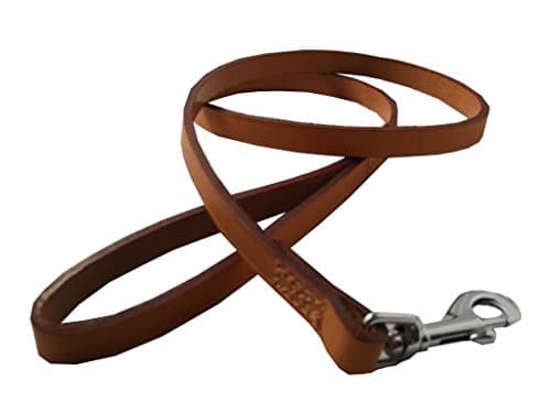 Image of Ancol Heritage Leather Dog Lead - Tan Bridle Leather Durable Walking Accessory with Heavy Gauge Metal Fittings - 1m x 12mm Size 1-3