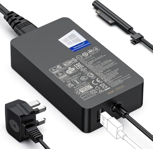 Image of Surface Charger,102W Microsoft Surface Charger for Surface Book 1/2/3, Surface Laptop Studio, Surface Pro 3/4/5/6/7/7+/8/9/10/11, Surface Laptop 1/2/3/4/5/6/7, Surface Go 1/2/3/4, Surface LaptopGo