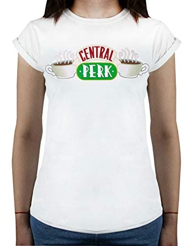Image of FRIENDS Central Perk Women's T-Shirt TV Show Sitcom Merchandise XL White