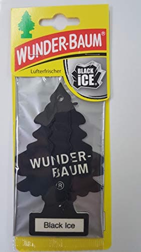 Image of WUNDER-BAUM Black Ice Car Air Freshener (Paper Paper, Car, Black)