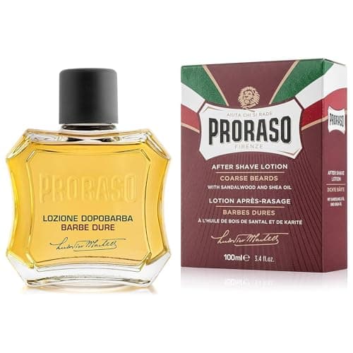 Image of Proraso Aftershave Lotion Nourishing, 100ml, Men's Aftershave with Sandalwood and Shea Oil Moisturises & Restores Skin Comfort, Made In Italy