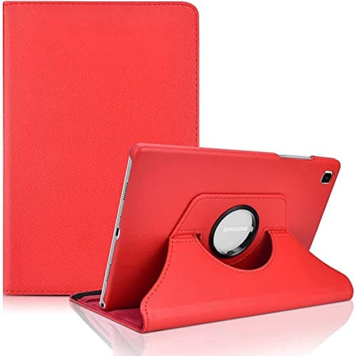 Image of World biz Case For Samsung Galaxy Tab A7 Lite 8.7 Inch 2021 Tablet SM-T220/T225/T227, 360 Degree Rotation Protective Stand Leather Cover, Auto Wake/Sleep Galaxy Tab A7 Lite 8.7'' (Red)