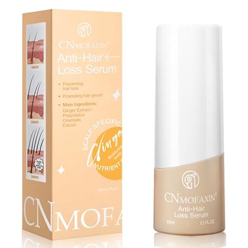 Image of CNMOFAXIN Hair Growth Serum 60ml - Anti Hair Loss Treatment for Women & Men - Thickening & Regrowth Formula with Ginseng & Copper Peptides - Strengthens Roots, Reduces Hair Fall, Adds Volume