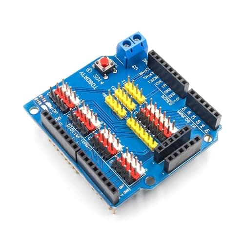 Image of V5 Driver Module Expansion Board, Uno R3 V5 Sensor Shield Sensor Expansion Board, Electronic Module Sensor Shield For Arduino Uno R3 Electronic Building Blocks Robot Parts
