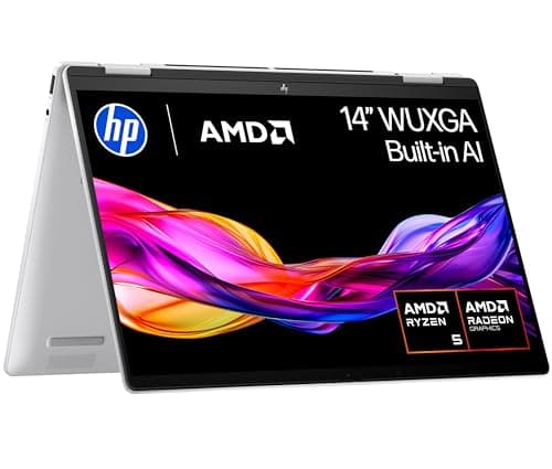 Image of HP Envy x360 14" 2in1 Laptop | AMD Ryzen 5 8640HS Processor | AI Enhanced | 16GB RAM | 512GB SSD | AMD Radeon Graphics | WUXGA IPS Touchscreen | Up to 14.75 Hrs Battery | Windows 11 | 14-fa0002sa