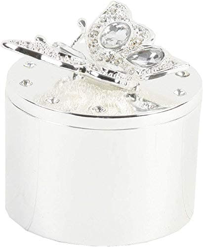 Image of Butterfly and Crystals Trinket Box New & Boxed
